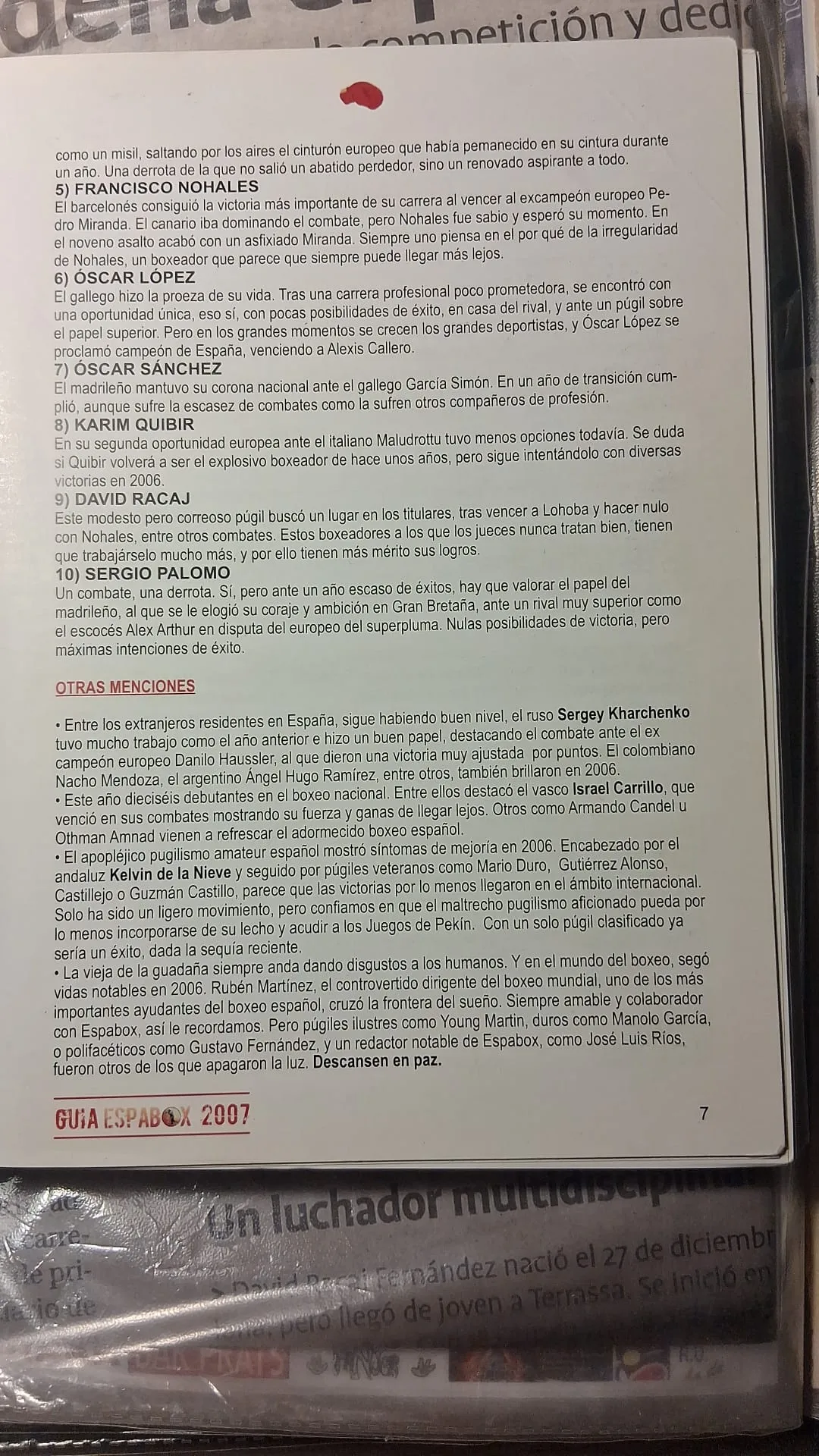 Guía boxeo español
